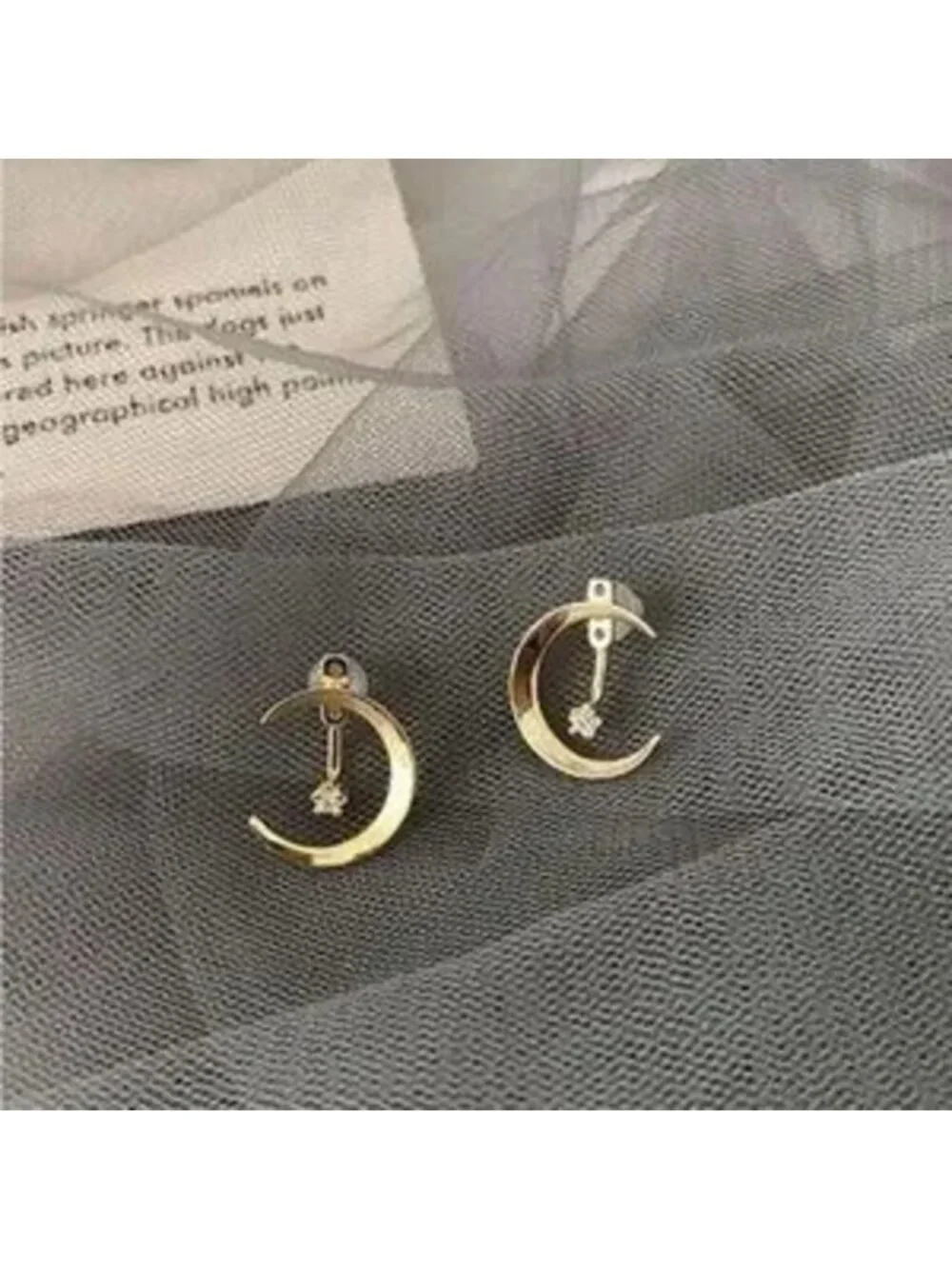 Gold Moon Star Earrings